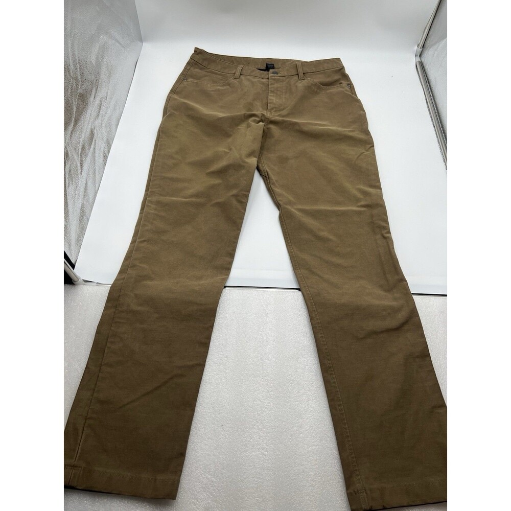Lululemon Carmel Brown Men's ABC 5-Pocket Pants Size 33 -see Pictures Stain